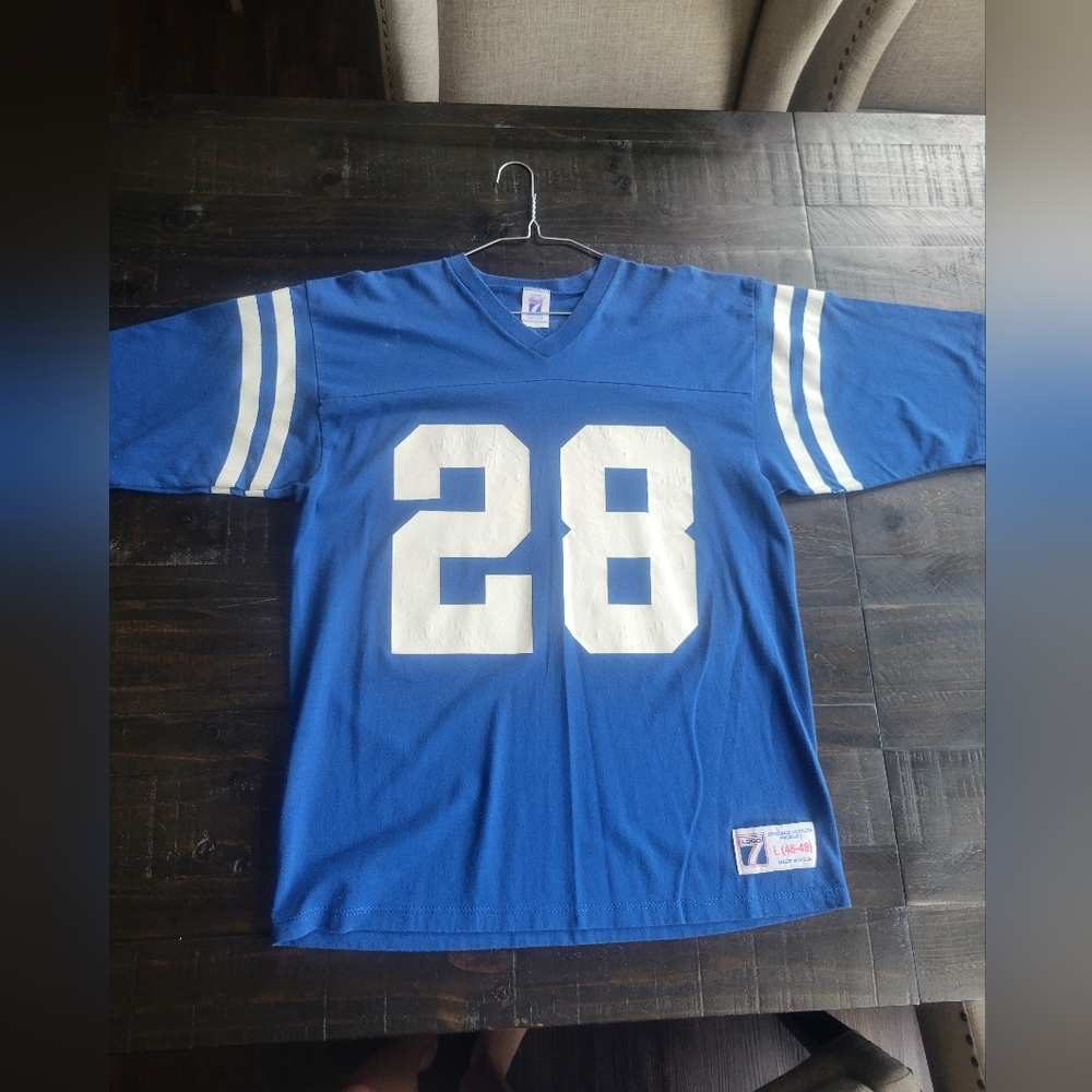 LOGO 7 Blue and White Men's Jersey